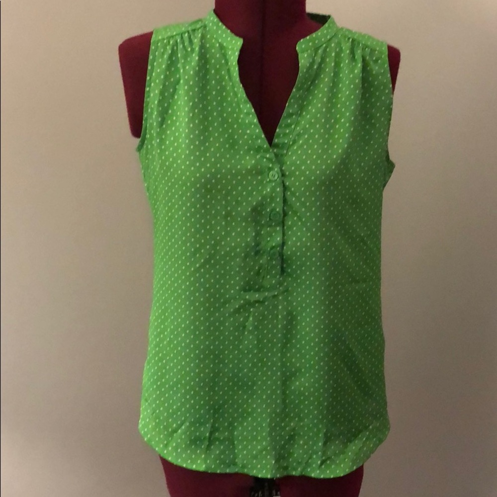 Kelly Green Polka dot shirt